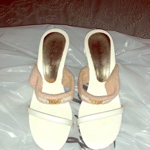 Dolce and Gabana sandals leather and cloth